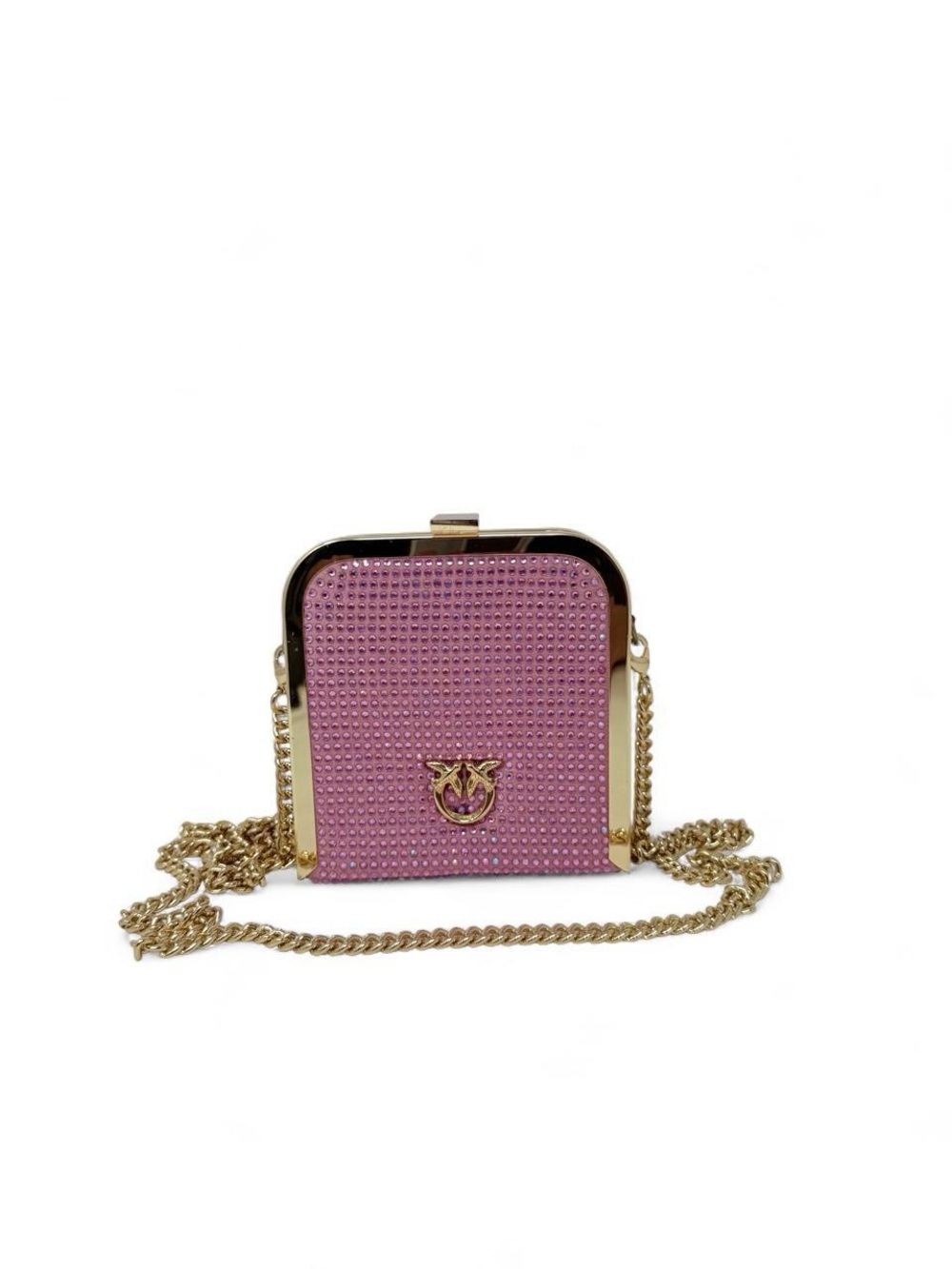 PINKO Box pink rhinestone mini-bag